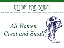 Tablet Screenshot of lillianmaebridal.com